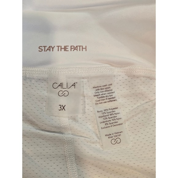 CALIA Women's Tulip Hem Skort 3X‎ Pure White Athletic Golf Tennis Skirt - Picture 4 of 10